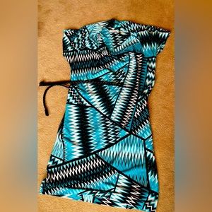 Calvin Klein Aqua, Black and White mini dress